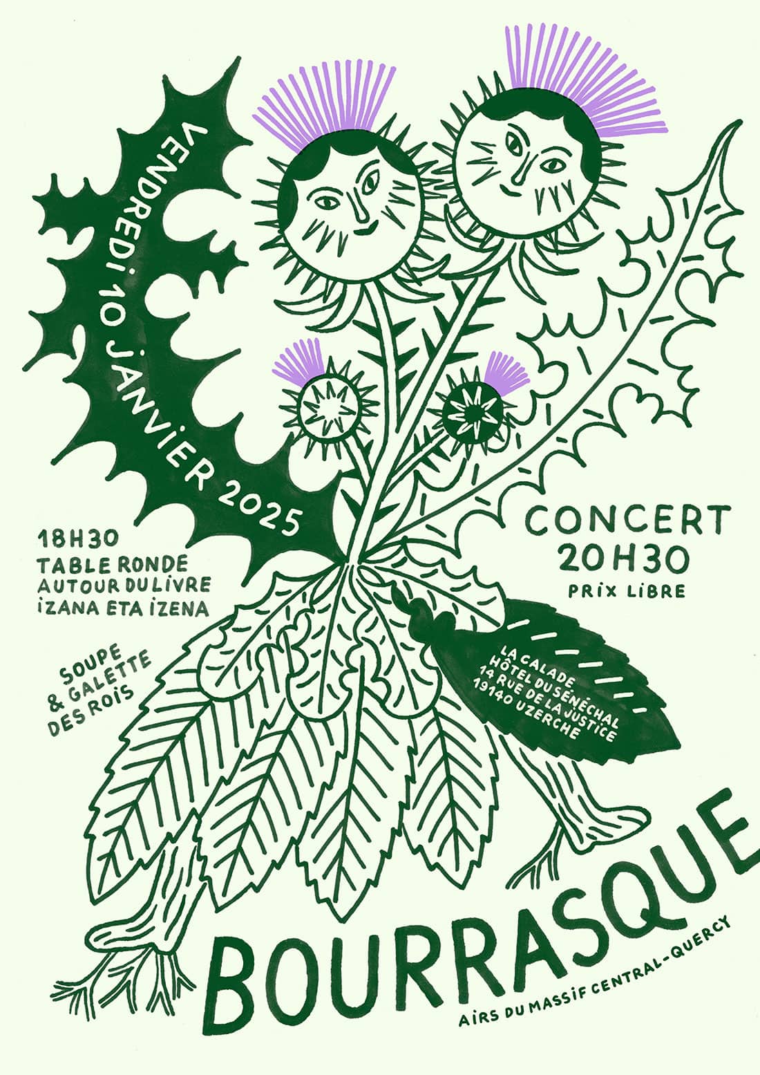 Affiche du concert de Bourrasque