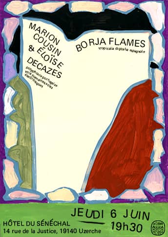 Affiche concert Couzin Decazes Borja flames